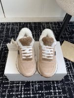 代购级 Brunello Cucinelli 24ss最新 Bc 系带 羊毛休闲鞋 鞋面进口麂皮 进口牛皮 内里进口羊毛 0.5mm圆形冲孔设计 透气不闷脚 独