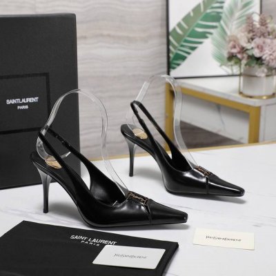 ysl 顶级高版本 2025官网同步新款高跟鱼嘴凉鞋 细节处理完美 垫脚羊皮 质感细腻 aaa级意大利黑色真皮大底 极致完美复刻 1鞋面 Yb一致面料 2垫脚
