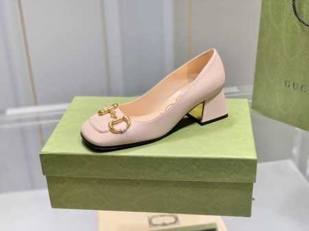 Gucci古奇 早春新款马衔扣丑萌粗跟单鞋 凉鞋 跟高：7.5Cm 5.5Cm 2.5Cm 大底：意大利真皮底 尺码：35-39 34.40.不退换 - 点击图像关闭