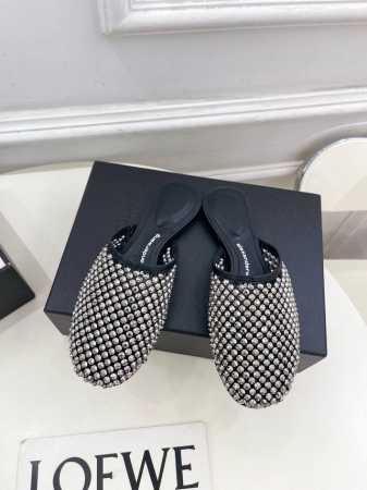 Alexander Wang 亚力山大王 2025春夏新品 大王水钻面网包头穆勒拖鞋 在欧美街拍中出境率超高 Ins也是火了一把 这款具有独特风格的情侣款 调鞋 - 点击图像关闭