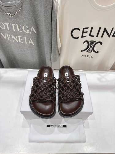 高版本出厂 Jil Sander 吉尔桑达 25Ss最新编织皮网沙滩平底拖鞋 Jennie演唱会穿着用款 订购火爆超级Jue闭眼入都是不会后悔 搭配还是可咸可甜