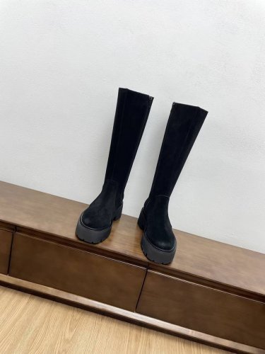 麂皮面 代购级Celine 凯旋门最新增高厚底侧拉链骑士靴不过膝长靴 深受众多网红博主热捧，完美精修鞋楦小圆头，线条流畅版型正 ~~上脚非常显瘦，增高，百搭，时