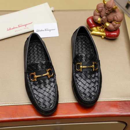 工厂p价 Ferragamo 菲拉格慕 爆款时尚休闲套脚鞋官网专柜1:1制作，原版开模好质量看得见，进口高端头层小牛皮，奢华猪皮内里纹路很清优质防水防滑耐磨大底 - 点击图像关闭
