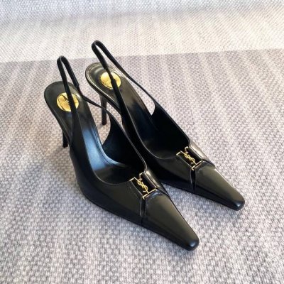强荐自留款正确版最高版本 SAINT LAUREN* * 24 秋冬大热全新高跟单鞋！经典Cassander复古LOGO搭配野性自由高雅性感并存收男也收女的YS