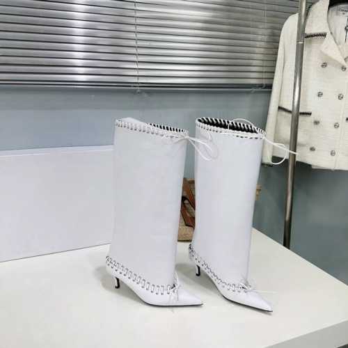 高品质出厂 ！ALI IN 24ss秋冬新款编织风尖头矮跟长靴！ 新品发售 优雅风格 创造不一样的感觉 简约气质款式！ 市场顶级 show bdetails 鞋