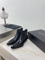 切尔西松紧靴 Alexander Wang亚历山大王 组合大底 黑色皱漆 牛皮 原版飞织面料 简约大气经典款 鞋型大气 鞋面采用进口牛皮 鞋头秀气 真皮大底 原