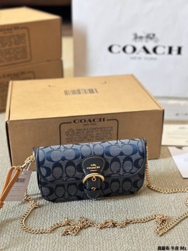 原版布 牛皮 Coach新款奥莱Coach Kleo Handle 小号手提邮差包 奥莱款 Coach新款 百搭气质 Size：18 13Cm专柜Tabby同款