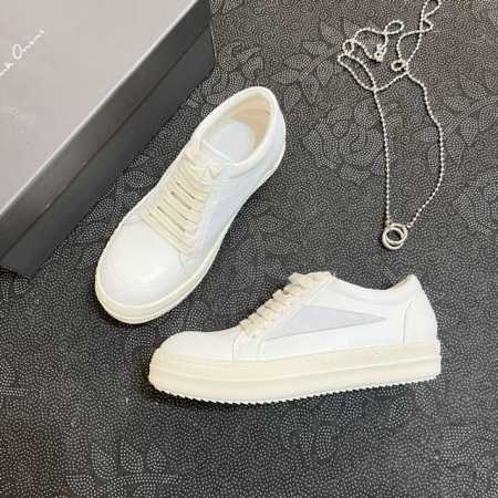 橙子出厂价 Rick Owens 欧文斯新款 复古厚底板鞋 休闲鞋运动鞋 暗黑系小白鞋 情侣款 原版购入开发 做货 掌握时尚的默契，采用全粒面小牛皮，散发出品质 - 点击图像关闭