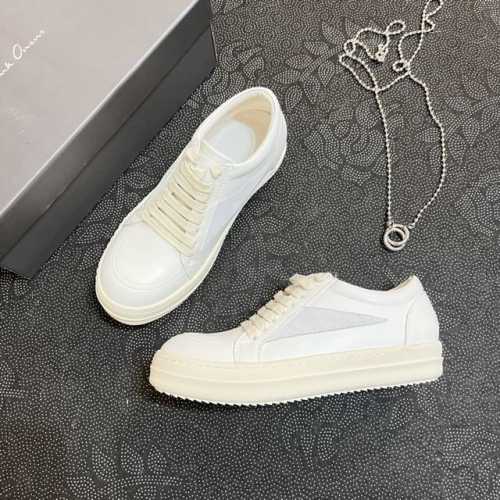 橙子出厂价 Rick Owens 欧文斯新款 复古厚底板鞋 休闲鞋运动鞋 暗黑系小白鞋 情侣款 原版购入开发 做货 掌握时尚的默契，采用全粒面小牛皮，散发出品质