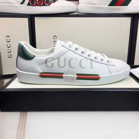 橙子出厂价p 打印款 Gucci 古驰 经典爆款 小蜜蜂小白鞋 百搭休闲鞋板鞋 情侣款 码数：34-45 - 点击图像关闭