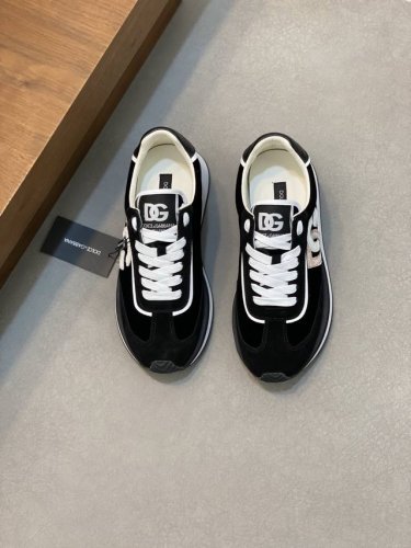 新品Dolce&Gabbanadg高端男士运动休闲鞋 顶级专柜原单货 原版进口牛皮 多种材质拼接设计进口牛皮内里 牛皮垫脚原版Tpr弹力大底 size 39-4