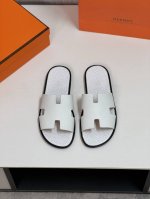 hermèS 真皮底 Size：38-44 45.46.47定制 爱马仕最高品质经典H拖鞋～高端男士凉鞋沙滩鞋拖鞋～专柜同步～原单代购货！原版进口鞋面牛皮内里牛