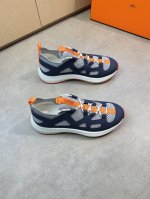 Hermes 爱马仕 -高端品质 原单休闲运动鞋 -鞋面：纳帕小牛皮、锻造工艺、针织布匹、鞋身品牌织带、注塑品牌Logo -内里：垫脚；水染牛皮 -大底：超轻T
