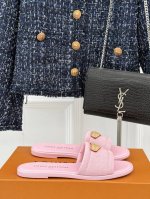 厂价 L*V驴家25C春夏新品 印花懒人拖鞋 面料采用原版定制布料 内里垫脚均为羊皮 意大利进口牛皮大底 Size：35-39 40 41定制