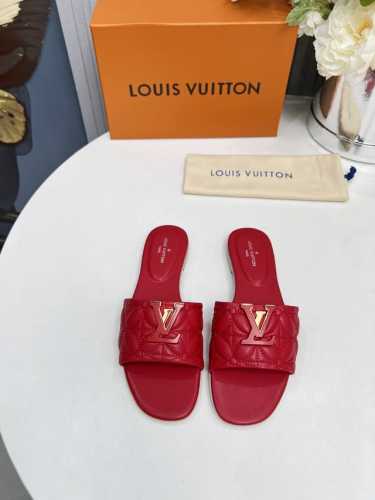 橙子出厂价p louis Vuitton 路易威登 Lv春夏新款 一字拖 平底鞋 凉拖鞋 码数 35-42