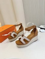 Hermes 爱马仕2025春夏新款柜上同步巨献 经典H型＋麻绳编织厚底松糕鞋 H家鞋款 2025Ss新品~真正的原版购入，拒绝看图做货！矮子乐，超级好穿的坡跟