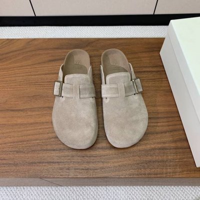Brunell* Cucinell* 男款半包拖鞋 材质 进口环保牛绒 橡胶大底 码数 38-45 38 45定制不退换 批