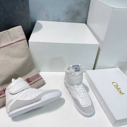 高品质高帮皮面 ！顶级品质Chloe 克洛伊 蔻依 25春夏新款德训鞋休闲鞋板鞋！低帮、高帮系列！ 原版鞋底，全手工穿线，所有的位置刚刚好 ，网红爆款，顶级休闲