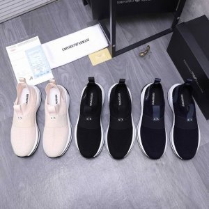商品商标：Armani 阿玛尼 透气休闲鞋 正码码数: 38-44 商品材料：精选进口飞织透气鞋面 牛皮鞋垫 橡胶大底