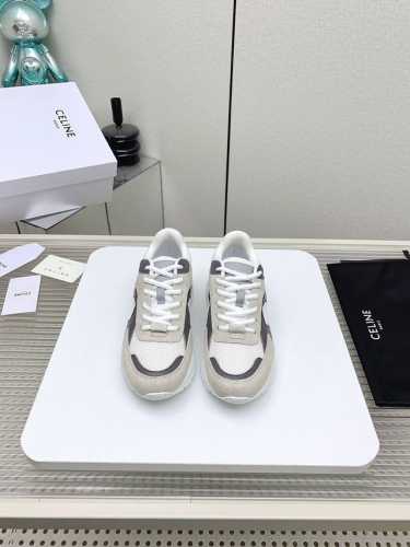 出厂 高版本 CELINE思琳春夏秀款运动鞋 RUNNER CR-03运动鞋 鞋舌和鞋后帮饰有CELINE标志运动鞋侧面凹印CR-03字样鞋后帮和侧面压印新款女