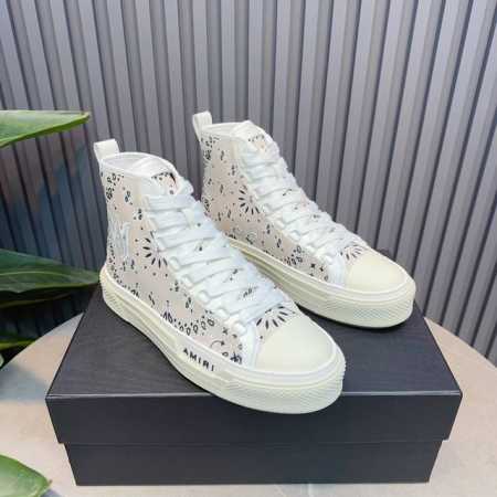 Amiri埃米尔 高帮 情侣款:Size:35-44 45.46订做 2024 帆布高帮厚底休闲板鞋 Amiri 系列帆布低帮板鞋 经典板鞋版型设计 款式时尚 - 点击图像关闭