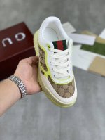 工厂价 实价 Gucci 古驰情侣款秋冬低邦走秀款休闲运动鞋，顶级版本！油边工艺一比一复刻。早春新款，打造属于完美的风格，又酷又飒 C位时髦穿搭 带复古加未来感