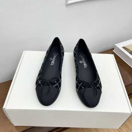 360 钻面 顶级版本代购级Chanel 经典Slingback小香.芭蕾舞 平底单鞋 平底凉鞋 就像Coco香奈儿女士说的：流行稍纵即逝，但风格永存！这双后空 - 点击图像关闭