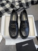 高货 Size：35-36-37-38-39-40定做 Chanel丨小香24B双C皮链乐福鞋 皮质软上脚踩踏可舒服了完全不挑脚型重点是厚底增高细腿细小个子的！