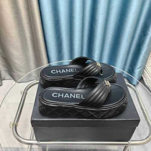 顶级版本 Chane* 2025Ss小香春夏新款火爆厚底休闲拖鞋 专柜同步 专柜非常火爆 非常难买的一款鞋 全网最火的厚底拖鞋 可想而知小香控不可错过的 颜值与