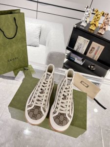 gucci 23Ss 1977休闲厚底帆布鞋 原版顶级货 细节无敌 底5Cm 码数:35-40