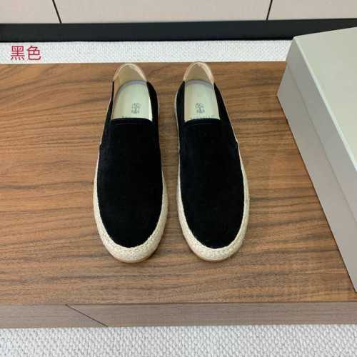 BRUNELL* CUCINELL* 男款渔夫鞋。简约时尚。鞋面羊京，牛皮内里，高密度弹力乳胶 可拆卸独立高弹力乳胶鞋垫 原版大底。 码数：39-46 39、4