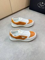 prada 普拉达 -高端品质 原单休闲运动鞋 -鞋面 纳帕小牛皮 打孔小牛皮 鞋身车缝品牌金属扣件 鞋舌丝印高周波品牌Logo -内里 水染牛皮 -大底 超轻