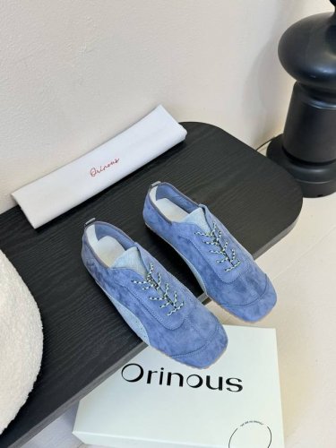 orinous 25Ss 早春新款绝美 方头系带 德训鞋 休闲鞋时尚界久违的极简之美 经典时尚配色 毫不费力的优雅风来袭 时髦 精致 绝美 开边珠外穿时尚气质简