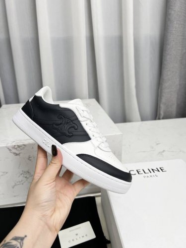 ct-11 Celine 春夏凯旋门Logo 运动休闲鞋 情侣款35-44以极简鞋型点晴日常穿搭兼具柔美与率性 简约百搭轻便舒适 面料牛皮，内里织物舒适轻盈感内