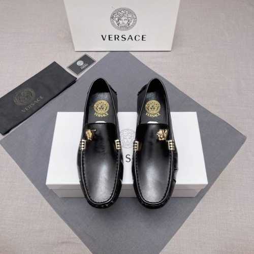 Verace 新款新款，范思哲男士四季豆豆鞋，最新元素潮爆全球，官网火爆热卖，最新豆豆鞋，原版版本，专柜一比一，鞋面意大利进口原版头层牛皮性感美灶莎头像金属扣，