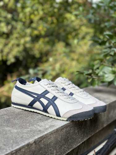 福利特价 160 Asics Onitsuka Tiger 亚瑟士 鬼冢虎系带皮面懒人鞋 #原装系带皮面 原装四联吊牌 中底纸板钢印 日系轻便运动休闲鞋 编码: