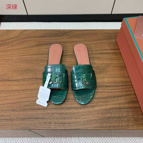 Loro Piana 石头纹平底拖鞋。鞋面石头纹牛皮，羊皮内里及垫脚。真皮中底，真皮包跟。进口真皮大底。码数：34-42 34、40、41、42定制不退换 批：