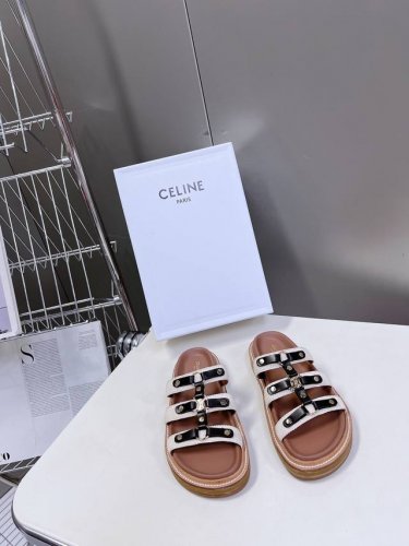 Celine 思琳代级别 春夏新品凯旋门复古罗马凉鞋拖鞋 进出专柜无压力，重工版，拒绝一眼假Low货 原版楦型，调试N次、这款上脚绝对Vintage复古风味十足