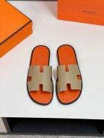 hermèS 真皮底 Size：38-44 45.46.47定制 爱马仕最高品质经典H拖鞋～高端男士凉鞋沙滩鞋拖鞋～专柜同步～原单代购货！原版进口鞋面牛皮内里牛