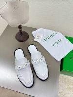 bottega Venet* 真皮 真皮结绳配饰 男女款 Astaire乐福拖鞋 白色小牛皮老钱风 乐福拖鞋 原版一比一做法 一致五金 当今流行的又一趋势 天花