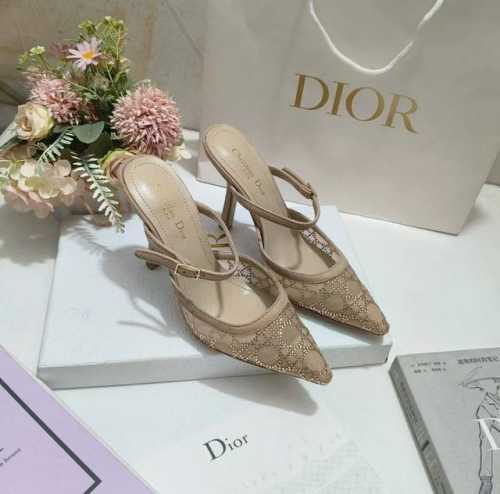 皮底 ，橡胶220J‘ADIOR织带后空凉鞋 迪奥 Dior 春夏最新色Quake Oblique 提花刺绣字母logo高跟蝴蝶结拼色女鞋 市场顶级高端版本 材