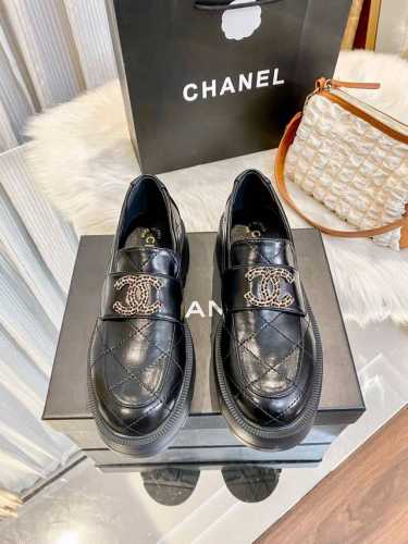 出厂 Chanel 香奈儿 2025顶级专柜 初夏新款 官网上新 独家首发 香奈儿Chanel25Ss 早春双C扣绣线厚底小皮鞋 Chaenl 皮鞋 Chane