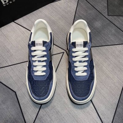 工厂p Boss 新款男仕 知名休闲品牌新款隆重上市 以奢华高端设计出货 鞋面选用原版透气布料搭配皮革制成 羊皮内里垫脚 轻质橡胶大底 轻奢风格 鞋面透气不闷脚
