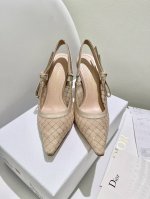 工厂价P J'ADIOR织带女鞋 Dior 迪奥 2024春夏走秀新款水晶鞋 bling...bling... CD明星同款水钻蝴蝶结方头字母logo刺绣高跟凉