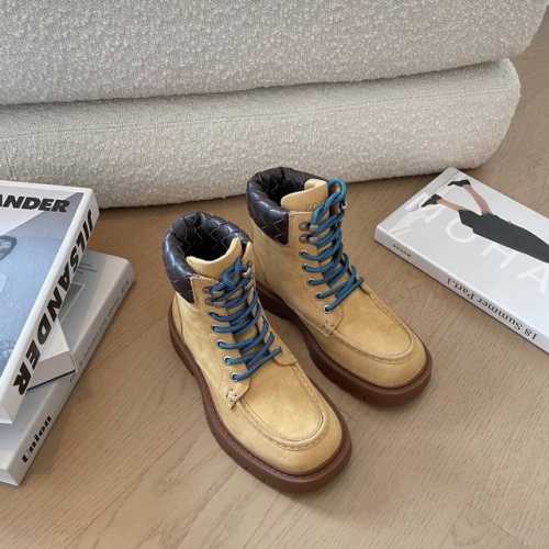顶级品质 Bottega Veneta ss24 new arrival～ Bv 2024秋冬新款｜编织系带厚底马丁靴 葆蝶家Bottega Veneta BV