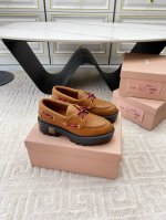出厂 顶级品质miu fw24 new arrival～miu24秋冬厚底系带乐福鞋新品 超级轻盈的脚感，真的好穿到爆啊 厚底增高效果也是极好，轻松拉长腿型～