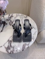 矮跟 高跟 Balenciag*新款方头高跟拖鞋 甜酷Girl的最爱 上脚真的太辣了 辣妹必备 鞋面牛皮 原版开模五金 内里垫脚羊皮 意大利真皮大底 跟高 5C