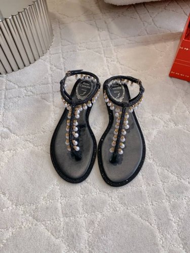 出厂价P Ren* Caovill*珍珠吊坠仙女平底凉鞋 上脚仙气十足 堪称工艺品！ 原版开发珍珠吊坠烫钻 垫脚羊皮 意大利真皮大底 码数35-39 34 40