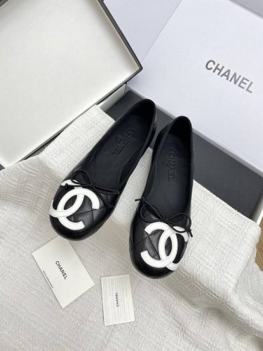 飞机盒10 代购级香奈儿Chanel早春新款玛丽珍鞋单鞋双C蝴蝶结芭蕾舞鞋 原版开模1:1倾力打造，小红书力推款，怎么搭配都好看，时髦精必备，香奈儿女士钟爱简约