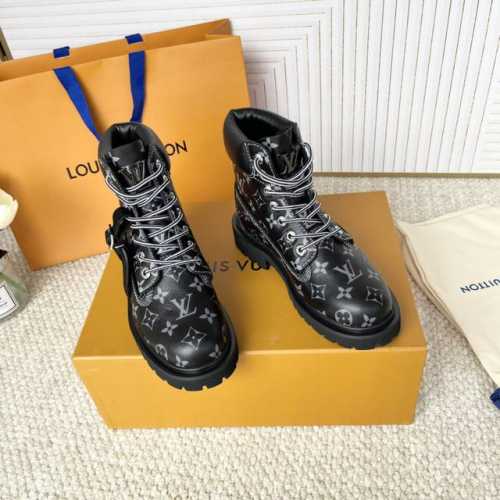 LV驴牌2024年新款 x Timberland联名系列大黄靴 男女同款短靴子 正码:女35-41 男39-46